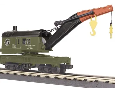 Mth Railking Us Army Crane Car 30-7994! O Gauge Boom Wrecker Train Military U.s. • $134.99