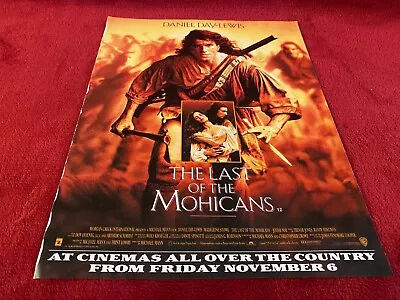 Framed Movie Advert 12x9 The Last Of The Mohicans : Daniel Day-lewis • £24.99