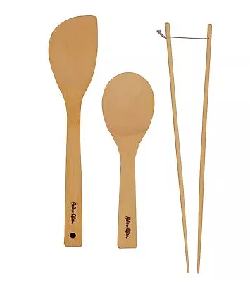 Helen’s Asian Kitchen Bamboo Kitchen Tools Cooking Utensils And Stir Fry Set... • $11.83