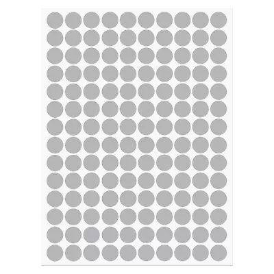 1 Sheet/140Pcs 12mm Dia PVC Self Adhesive Screw Hole Cover Stickers Gray • £4.08