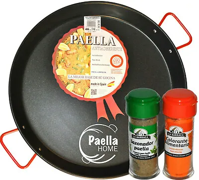Paella Pan Non-Stick 30cm - 60cm Non Stick Paella Pan + Authentic Spanish GIFT • £61.99