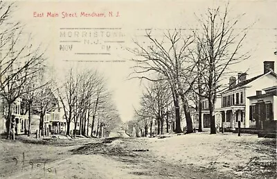 A Panoramic View Of An Unpaved East Main Street Mendham New Jersey NJ 1906 • $8.95