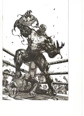 Venom #28 Kael Ngu Exclusive Wrestling Belt BW Sketch Variant Spider Man • £25.34