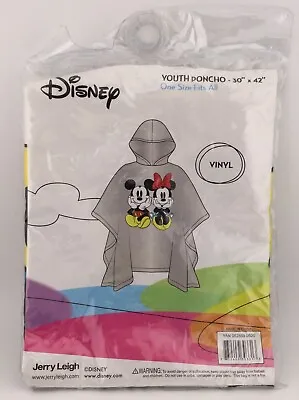 Disney Mickey And Minnie Mouse  Youth Size Rain Poncho • $8