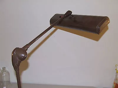 Vintage Working Industrial Art Deco Adjustable Clamp On Table Shop Bench Light • $225