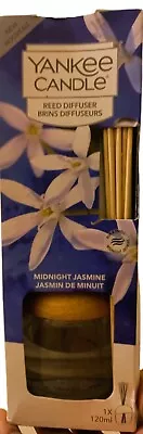 Yankee Candle Reed Diffuser Midnight Jasmine 120ml Home Fragrance Long Lasting • £13.16