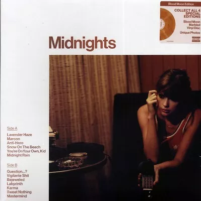 VINYL Taylor Swift - Midnights (Blood Moon Marbled Vinyl Edition) • $22.29