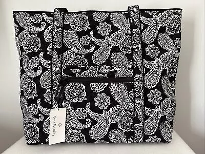 Vera Bradley Vera Tote Bag Large Black/White Bandana • $49