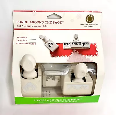 Martha Stewart SNOWFALL Punch Around The Page Set Snow Flake EKSuccess NEW • $19