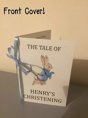 £2.49 • Buy Personalised Party Invites Invitations Peter Rabbit Book Handmade Christening