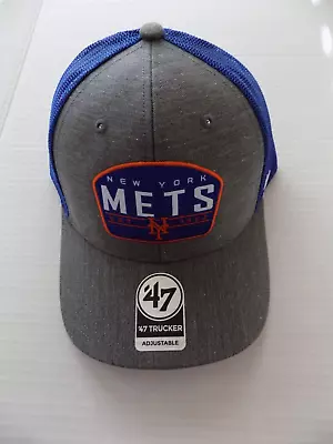 New York Mets Baseball Cap Hat Trucker Style Poly/Cotton MLB 47 NOS W/o Tag • $25