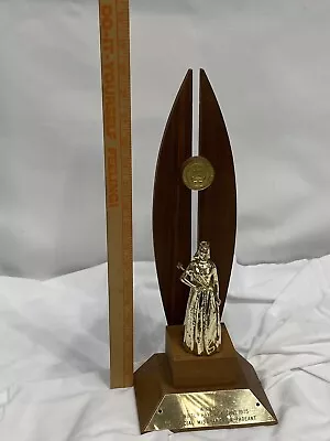 1975 Vintage Miss America Winter Haven Florida Wooden Base Pageant Trophy • $19.93