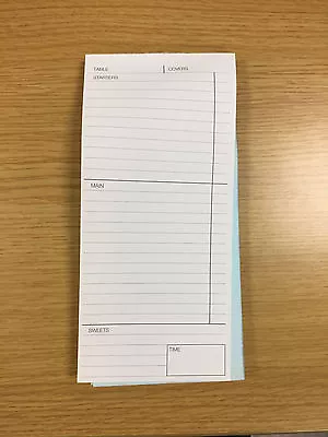 2 Part  Restaurant Cafe Waiter Food Order Pads X 20 Pads • £27.49