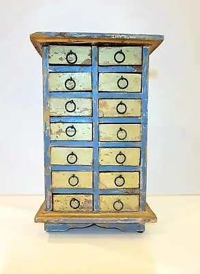 Vintage Primitive 14 Drawer Apothecary Cabinet - Ready To Display • $145