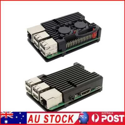 $14.09 • Buy For Raspberry Pi 3 Model B B+ Aluminum Alloy Case With Without Dual Cooling Fan