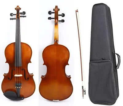 4 String Viola 16 Inch Maple Wood Ebony Fittings With Viola Case & Viola Bow • $172.89