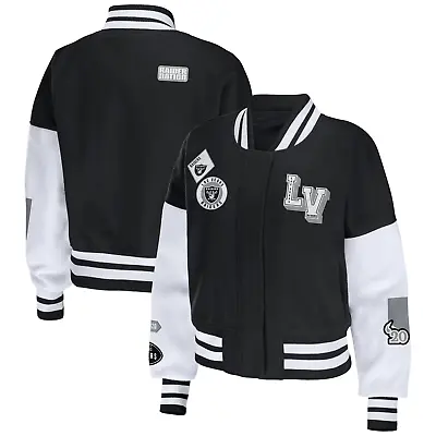 Las Vegas Raiders Jacket (Size L) Women's WEAR Varsity Logo Jacket - New • £49.99