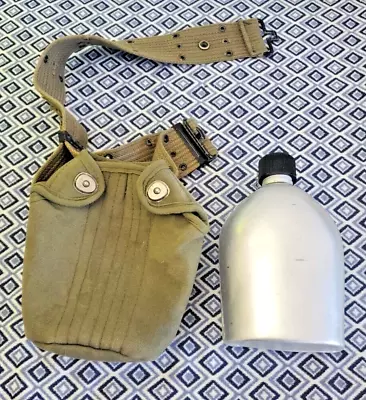 Vintage Military/Army/camping Metal Aluminum Canteen Made In Japan W/cover • $39.64