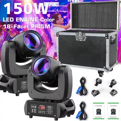 2/4Pcs 150W Beam Moving Head 18 Prism Stage Light LED GOBO Spot DMX Disco & Case • $329.99