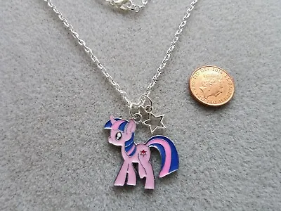 My Little Pony Twilight Sparkle Enamel Pendnat Necklace 16  Birthday Gift # 298 • £4.99