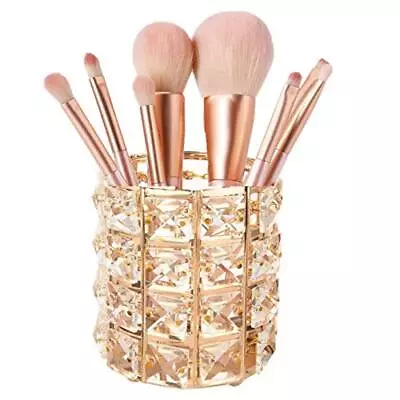 Crystal Makeup Brush Holder Organizer Cosmetics Brushes Cup Container • $15.25