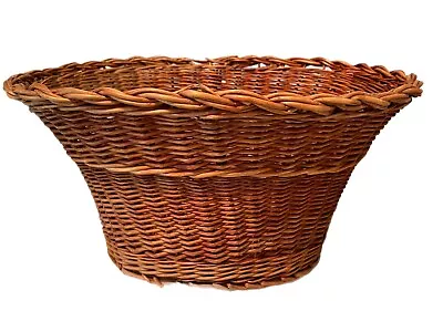 Doll Size Wicker Laundry Basket Small 15  Long Vintage Children’s Play • $57.20