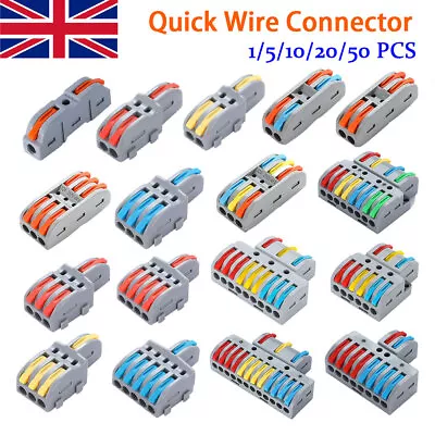 All Models Quick Wire Connector Wire Splitter Terminal Compact Wiring Blocks UK • £3.99