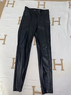 $18 • Buy Zara Vegan Leather Pants Size Small High Waisted NWOT Black