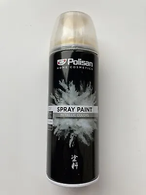 Polisan Spray Paint METALLIC GOLD  Radiator Plastic Fabric Christmas Decs! • £9.90