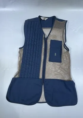 Vtg Bob Allen Shooting Vest Size Medium - Blue Hunting Practice Pocket Mesh • $33