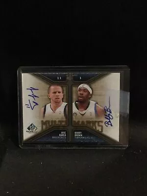 2009-2010 Upper Deck SP Game Used Dual Auto Jose Barea Bobby Brown On Card Autos • $22.04