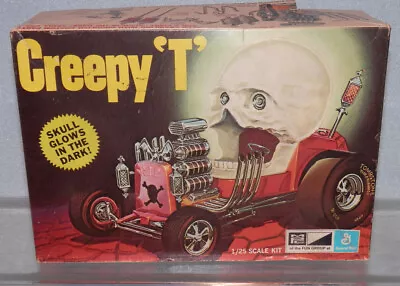 Original VINTAGE MPC CREEPY T Model Kit With Box & Instructions. Partially Built • $9.99