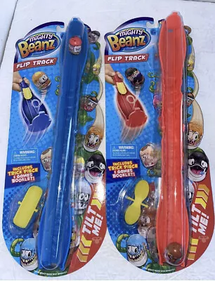 Lot Of 2 Mighty Beanz Flip Track Red & Blue New • $17.99