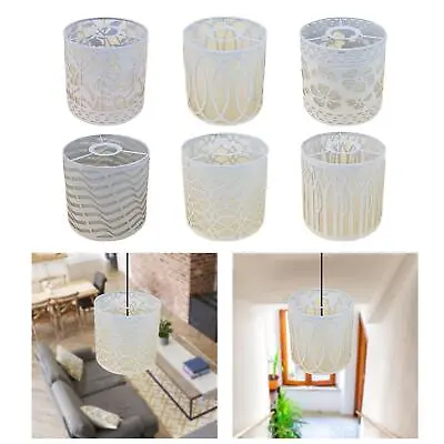Pastoral Style Drum Lamp Shade Chandelier Cover For Dining Room Bedroom • £8.93