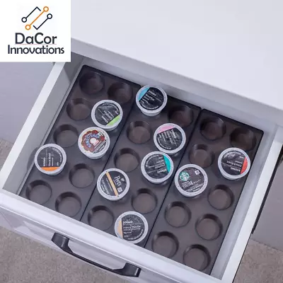 Coffee Pod K Cup Storage Organizer For Drawer Premium Plastic Tray Non-Slip Mat • $15.95