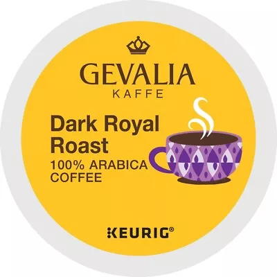 96/pack Gevalia Dark Royal Roast Coffee Kosher K Cup Pods Free Shipping • $34.99