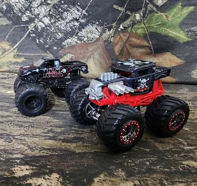 2 Hot Wheels Monster Jam Truck Bone Shaker & Metal Mulisha Lot • $11.04