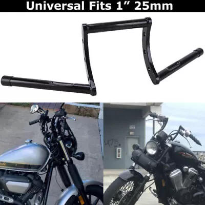 New Motorcycle 1  Handlebar Z-Bar Drag Ape Hanger For Suzuki Honda Harley Custom • $59.99