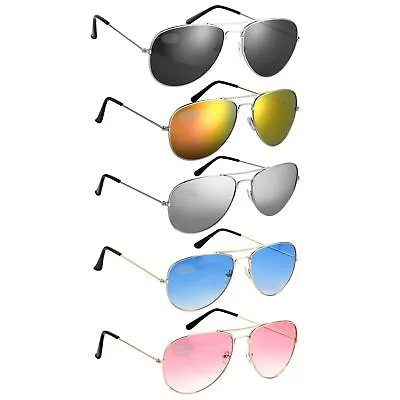 Pilot Sunglasses Topgun UV400 Unisex Shades Glasses Various Colours • £5.95