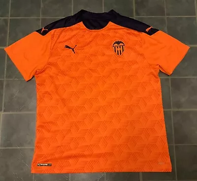 Valencia 2020/2021 Away Football Shirt Puma XL Extra Large Orange • £15.99