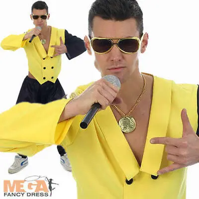 80s Rapper Rap King Fancy Dress Mens 1980s Celebrity MC Hammer Party Costume • £14.99