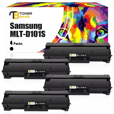 4-Pk/Pack Samsung MLT-D101S Black Toner Cartridge ML-2165W SCX-3405W SF760P • $39.69