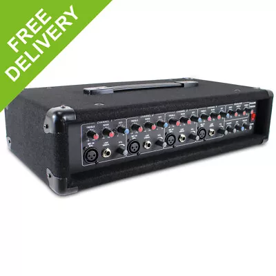 4 Channel Powered Mono Mixer Amplifier Live Band PA Schools Halls 2 X 100W Amp • £140