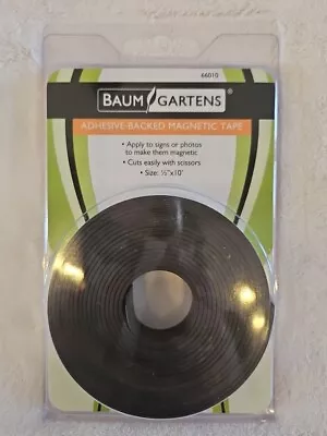NEW Baumgartens Adhesive-Backed Magnetic Tape Roll Black 10-ft X 1/2 In 66010 • $5