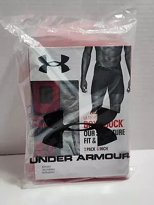 Under Armour UA Tech Men's Boxerjock 2-Pack 6  (Gray-Silver) L Large Underwear • $27.95