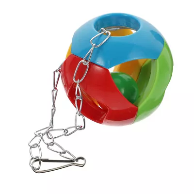  Parrot Toys Plastic Pet Carrier Bird Grinding Hanging Standing Ball • £8.79