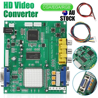 24-bit CGA/EGA/RGB To VGA Game HD Video Converter Module Monitor Board Universal • $41.99
