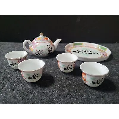 Vintage Panda Miniature Porcelain Tea Sets In Original Box • $33