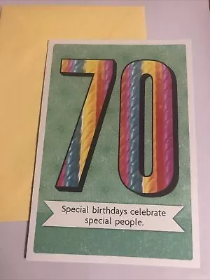 Happy 70th Birthday Special Birthday 70 Celebrating You Hallmark Greeting Card • $2.19