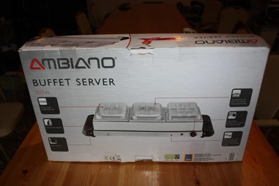 £0.99 • Buy Ambiano Buffet Server 4 Tray 300W Adjustable Thermostat